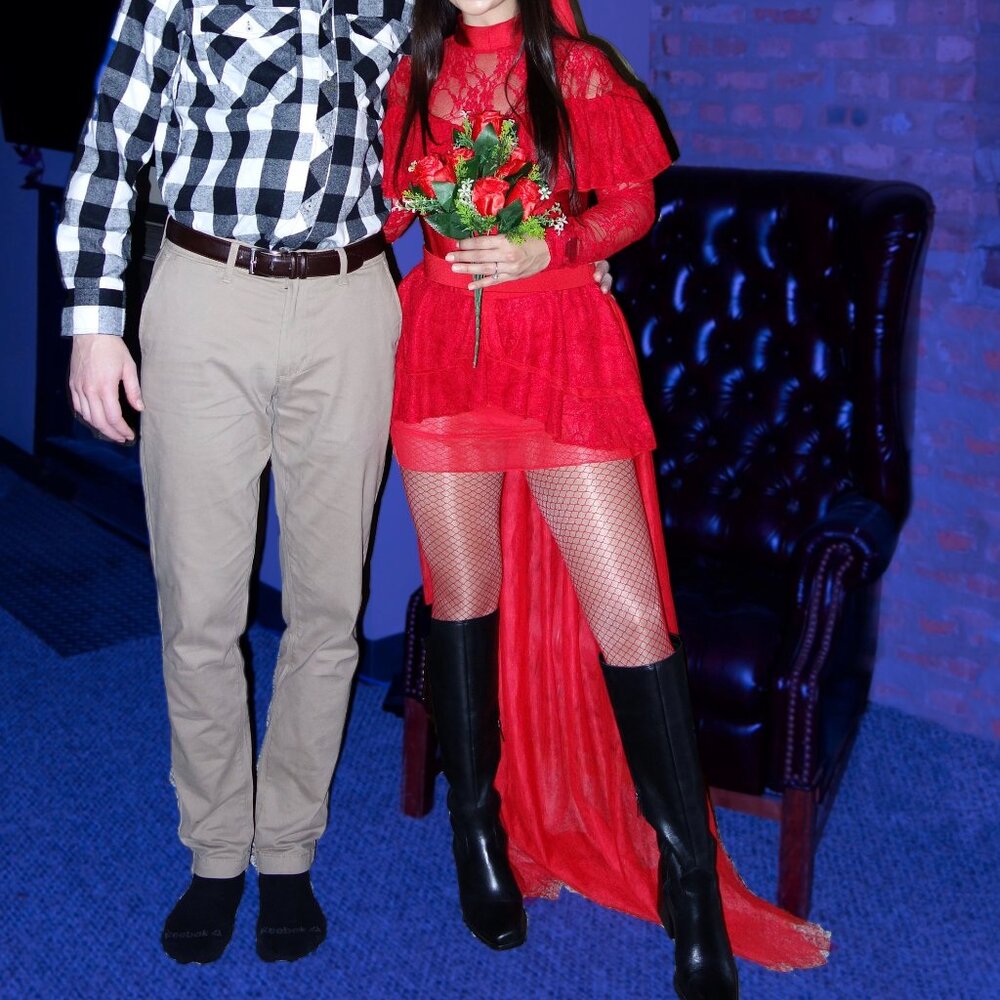 YANDY - Beetlejuice Bride / Lydia Deetz costume / Beetle Bride to Be / Red Bride - Picture 13 of 13